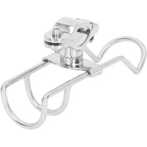 Adjustable Rail Mounted Clamp Fishing Rod Holder 360 Rotation Stainless Steel for Boats Yachts