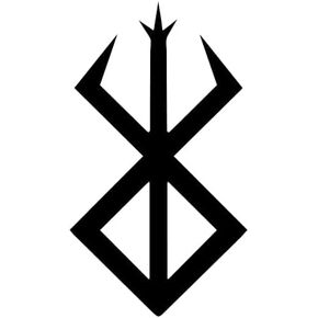 5in Berserk Curse Mark Vinyl Sticker for Trucks, Cars, laptops, & More. (White)