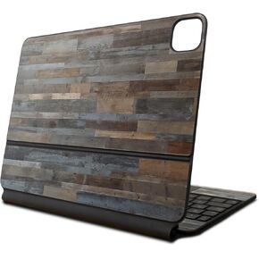 Skin Compatible with Apple Magic Keyboard for iPad Air 11-inch (M2) 2024 - Gray Wood - Premium 3M Vinyl Protective Wrap Decal Cover - Easy to Apply | Crafted in The USA by MightySkins