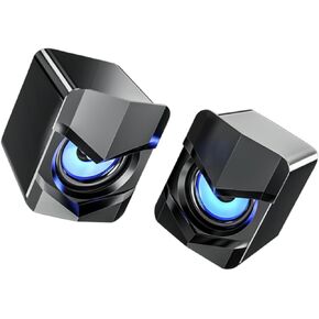 2pcs USB-Powered Desktop Speakers Multimedia Audios Loud Volume for Computer Laptop Compact Design Control Compatible Various Models