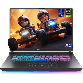 ASUS ROG Strix G16 Gaming Laptop, Intel Ultra 9-275HX, 64 GB DDR5 RAM, 4 TB PCIe SSD, 16" 2.5K (2560x1600) 240Hz Nebula Display, Nvidia G-Force RTX 5070, RGB Backlit Keyboard, W11 Pro, Eclipse Gray