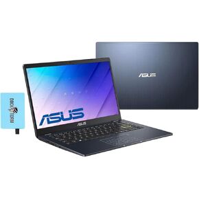 ASUS E410KA Lightweight Everyday Value Laptop 14.0" FHD Display (Intel Pentium N6000, 4GB LPDDR4, 64GB SSD + 64GB eMMC, Intel UHD, WiFi 5, Webcam, Bluetooth 5.0, Win 11 Home) w/DKZ USB Port Expander