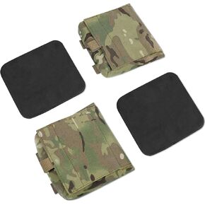 Tactical Molle Side Pouch with 6x6 Soft Plate, Ultralight Molle Pouch Sundry Bag Airsoft Vest Carrier Accessories.
