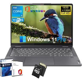 Lenovo Ideapad Flex 5i 2-in-1 Laptop-14 "FHD Touchscreen ، Intel 10-Core I5-1235U ، 8GB RAM ، 512GB SSD + 64GB SD CARD in Kuwait