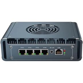 Micro Firewall Appliance, 4 i226-V 2.5Gbe LAN Ports, Fanless Mini PC Intel Core i3-1215U SIX Core,2*DDR4 1*M.2 Support AES-NI Barebone Router PC VPN,HDMI DP USB3.0 NO RAM NO SSD
