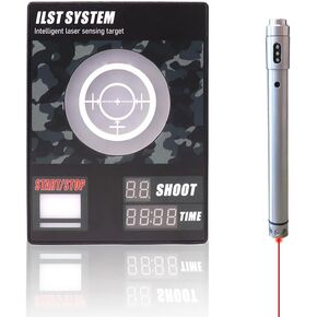 Dry Fire Laser Training System, Laser Targets for Dry Fire Practice Shooting with Steel Plate Sound & Immediate Flash Feedback Compatible with Laser Cartridges