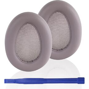 Adhiper Replacement Ear Pads for JLab JBuds Lux ANC Headphones, Protein Leather Earpads as Same as OEM with Soft Memory Foam - Graphite