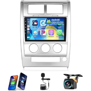 [4+64g] Hikity Android 15 Car Stereo لجيب Liberty Arctic 2008-2013 مع Carplay Android Auto ، 10 '' 'Radio Radio Bluetooth Mirror Link GPS WiFi SWC AI DSP/FM/RDS/32EQ CAM+MIC