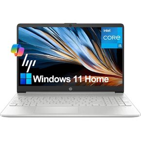 HP 15 Laptop (15.6" FHD Anti-glare, Intel Core i5 Processor, 32GB RAM, 1TB SSD) for Business, Student, Home, 10-Hr Long Battery Life, Type-C, HDMI, Numpad, Webcam, Wi-Fi, Windows 11 Pro, Silver