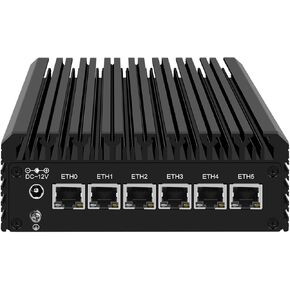 Micro Firewall Appliance, Mini PC, OPNsense, VPN, Router PC, Intel J6413, HUNSN RJ09, AES-NI, 6 x Intel 2.5GbE I226-V LAN, Console, HDMI, DP, SIM Slot, 8G RAM, 256G SSD