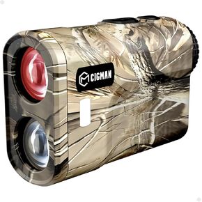 Hunting Range Finder 3280 Yards, CIGMAN Rechargeable Laser Rangefinder 6X Magnification, 7 Modes Rangefinder with Slope, Distance, Angle, Speed, Scan, Waterproof Hunting Gear for Hunter (Camo)