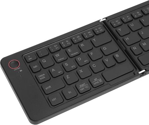 67 Keys Pocket Folding Keyboard, Foldable Bluetooth Keyboard Portable Keyboard with Stand Holder Rechargeable Ultra Slim Folding Keyboard Compatible with Android Phone Tablet in Saudi Arabia