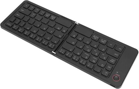 67 Keys Pocket Folding Keyboard, Foldable Bluetooth Keyboard Portable Keyboard with Stand Holder Rechargeable Ultra Slim Folding Keyboard Compatible with Android Phone Tablet in Saudi Arabia