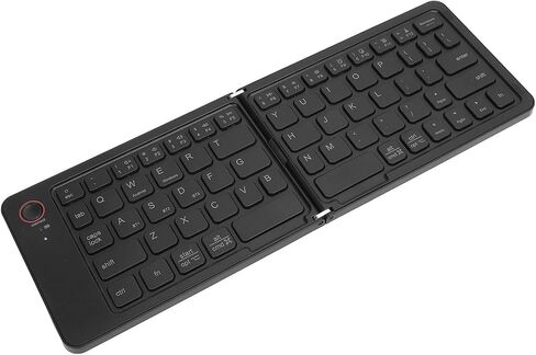 67 Keys Pocket Folding Keyboard, Foldable Bluetooth Keyboard Portable Keyboard with Stand Holder Rechargeable Ultra Slim Folding Keyboard Compatible with Android Phone Tablet in Saudi Arabia