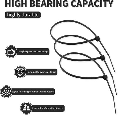 100 pcs 3.94" Length 0.1" Width 0.04" Thickness (100×2.5×1mm) Nylon PA66 Zip Ties,Plastic Self-locking Cable Ties,Multi-Purpose Cable Wire For Automotive Parts Outdoor Fences in Saudi Arabia