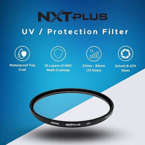 مرشح عدسة HMC متعدد الطبقات بطلاء للأشعة فوق البنفسجية من هويا NXT Plus 40.5 مم 40.5 مم، إطار ألومنيوم منخفض in Saudi Arabia