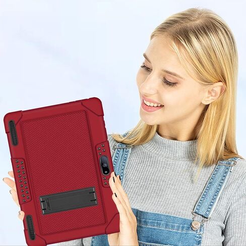 لحالة Pritom M10 بوصة ، حالة وقائية ودية مقاومة للصدمات المقاومة للصدمات للخدمة الشاقة لـ qontico y10/voger proiNgpad x100/digiland tablet dl1036/gateway 10.1 hd tablet (Red/Black) in Kuwait