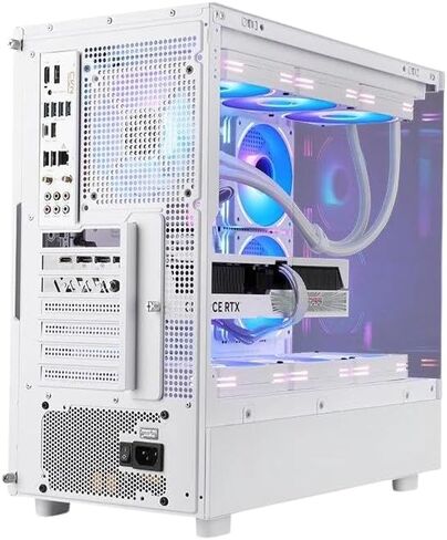 SEGOTEP Endura Pro- Special Loong Edition- Full View Dual Tempered Glass - Detachable Panels - ATX Gaming Mid Tower Computer Case - 3 PWM Fans Included-Dragon Art Design - White in Kuwait