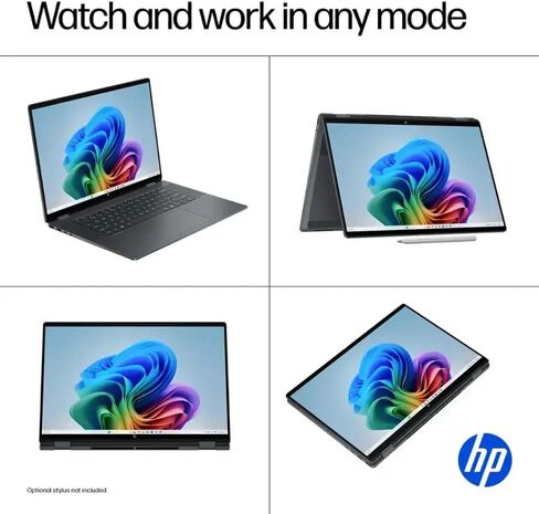 HP OmniBook X Flip 2-in-1 Laptop / 16" 1920x1200 Touch 60Hz / 8 Cores Intel Ultra 7 256V Arc Graphics 140V / 16GB LPDDR5 2TB SSD/Backlit KB Thunderbolt 4 / Win11 Home/Eclipse Gray / 32GB USB in Saudi Arabia