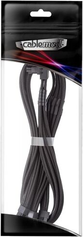 cablemod c-series pro modflex sleeved 12v-2x6 12vhpwr 90 ° STealthSense PCIe cable for corsair type 5 rmx shift-variant a (أبيض ، 90 ° 16-pin إلى 8-pin ، 65 سم) in Kuwait