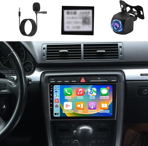 NHOPEEW [2+64G] Aftermarket Car Stereo for Audi A4 S4 RS4 2002-2008 - 9 inch HD Touchscreen Android Radio - Wireless Carplay and Android Auto, DSP, Mirror Link, WiFi, GPS, SWC + Canbus + Backup Camera in Saudi Arabia