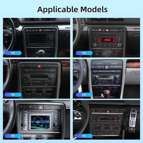 NHOPEEW [2+64G] Aftermarket Car Stereo for Audi A4 S4 RS4 2002-2008 - 9 inch HD Touchscreen Android Radio - Wireless Carplay and Android Auto, DSP, Mirror Link, WiFi, GPS, SWC + Canbus + Backup Camera in Saudi Arabia