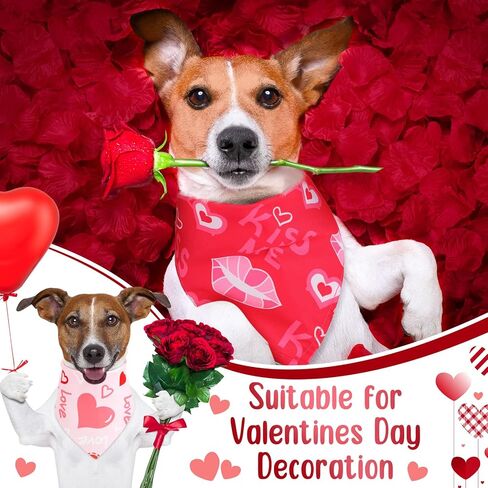 60 Pieces Holiday Dog Bandanas Bulk Valentines St. Patricks Easter Dog Bandanas Adjustable Dog Bandanas Dog Scarf Washable Dog Bandanas Party Costume Accessories Decoration for Small Medium Pet Dogs in Saudi Arabia