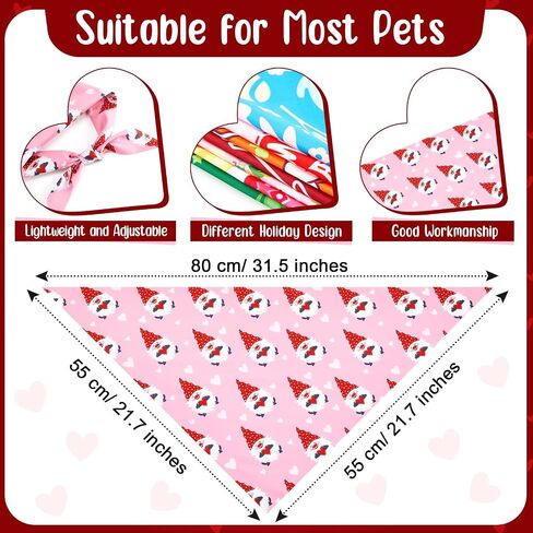 60 Pieces Holiday Dog Bandanas Bulk Valentines St. Patricks Easter Dog Bandanas Adjustable Dog Bandanas Dog Scarf Washable Dog Bandanas Party Costume Accessories Decoration for Small Medium Pet Dogs in Saudi Arabia