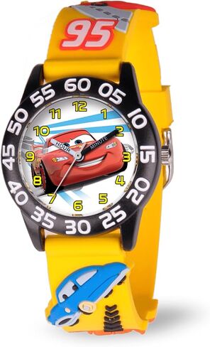 Disney Kids' W001506 "Time Teacher" Disney Cars Watch With Yellow 3-D Band in Saudi Arabia