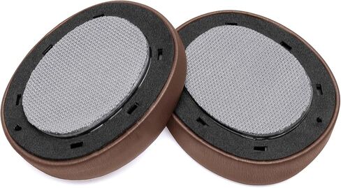 منصات الأذن البحيرة البحيرة مع تصميم نقرة ، متوافقة مع سماعة الرأس Beyerdynamic Lagoon ANC ، جلد البروتين ورغوة ذاكرة الارتداد البطيئة للراحة الممتازة (بنية) in Kuwait