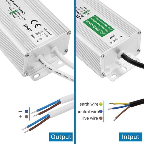 150W Waterproof Power Supply 12V 12.5A AC-DC Converter IP67 for CCTV Surveillance LED Display Outdoor Light and More in Kuwait