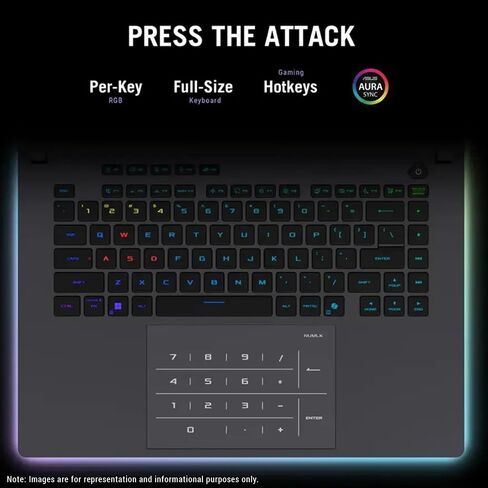 Asus Rog Strix G16 G16 Gaming Captop ، Intel Ultra 9-275HX ، 64 GB DDR5 RAM ، 4 TB PCIE SSD ، 16 " in Saudi Arabia