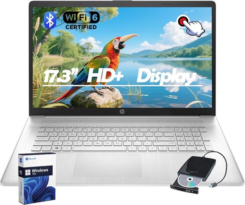 HP 17 "HD+ عرض الكمبيوتر المحمول 17T-CN300 | شاشة تعمل باللمس | Intel I7-1355U (10 CORES 12 Threads) & Intel Iris Xe Graphics | Lifetime MS Office & Win11 Pro | 32 GB DDR4 & 2TB SSD in Kuwait