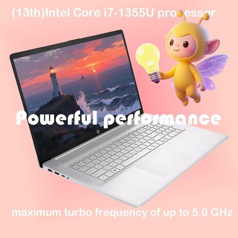 HP 17 "HD+ عرض الكمبيوتر المحمول 17T-CN300 | شاشة تعمل باللمس | Intel I7-1355U (10 CORES 12 Threads) & Intel Iris Xe Graphics | Lifetime MS Office & Win11 Pro | 32 GB DDR4 & 2TB SSD in Kuwait
