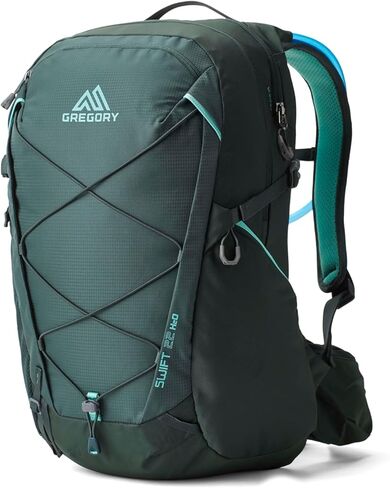 Gregory Swift 22L H2O Women's Day Hiking Backpack, Breathable Foam Backpanel, 2L Water Reservoir Included, One Size Fits All, Emerald Frost in Saudi Arabia