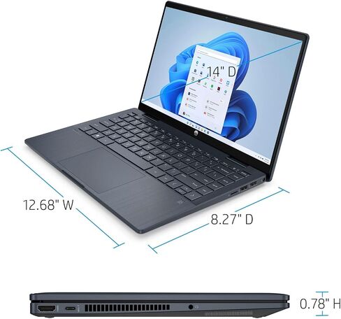 HP Pavilion x360 2-in-1 Business Laptop (14" FHD Touchscreen, 6-Core i3-1215U (Beat i5-1235U), 8GB RAM, 256GB SSD) Narrow Bezel, Long Battery Life, Webcam, Win 11 Home (Renewed) in Saudi Arabia