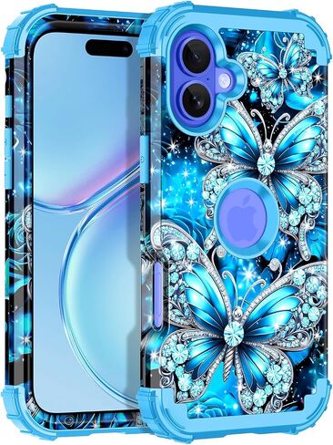 Casetego for iPhone 16 Pro Max Case,Glow in The Dark Three Layer Heavy Duty Sturdy Shockproof Full Protection Rugged Hard PC+Soft TPU Bumper Case for Apple iPhone 16 Pro Max 6.9 inch,Hot Pink in Saudi Arabia