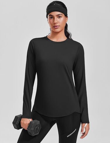 PINSPARK قميص نسائي للشمس بأكمام طويلة قمصان للمشي سريعة الجفاف مع فتحات إبهام بعامل حماية من الأشعة فوق البنفسجية 50+ قمصان للتمرين للجري في الهواء الطلق in Kuwait