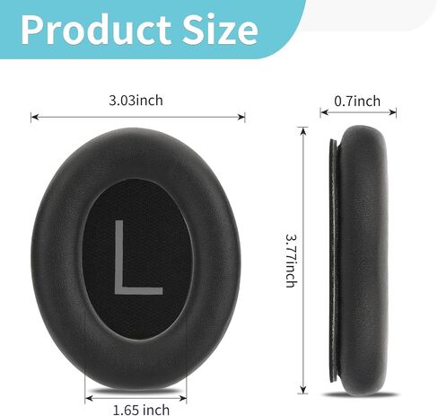 QC45 Ear Cushions for Bose qc45 Replacement Ear Pads,Compatible with Bose QuietComfort SE/New QuietComfort Wireless,Larger and Thicker (Black) in Kuwait