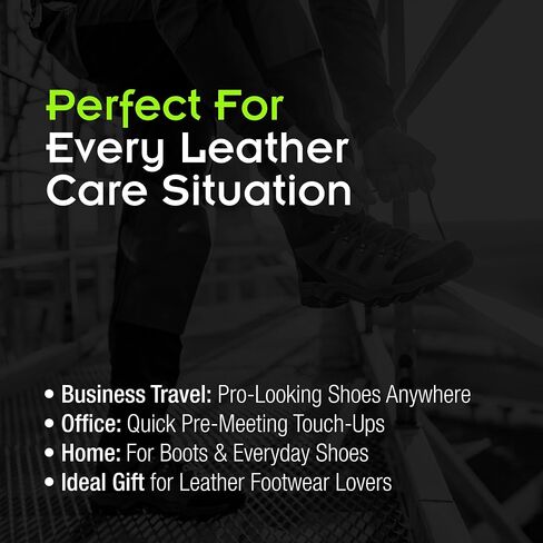 GRIFFIN Travel Shoe Shine Kit - Includes Black Shoe Polish, Brown Shoe Polish, Sponge Applicators, Shoe Shine Cloth, and Shoe Shine Brush - Made in the USA in Saudi Arabia