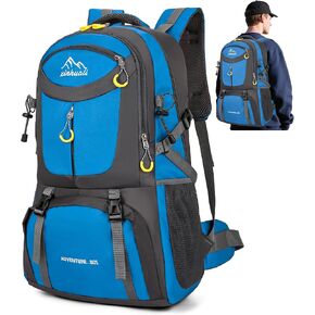 Hiking Backpack, 60L Large Camping Backpack Waterproof for Travel, Lightweight Day pack for Men Women, Black