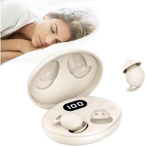 IFECCO Invisible Sleep Earbuds Bluetooth - Small Wireless Sleep Headphones for Side Sleepers,Comfortable Blocking Noise,IPX6 Waterproof Wireless Headphones for Sleeping (Black)