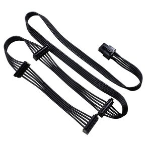 PCI-E 6Pin 1 to 4 SATA Power Supply Cable for Corsair RM1000x RM850x RM750X PSU