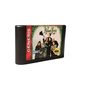 Royal Retro Addams Game Family - USA Label Flashkit MD Electroless Gold PCB Card for Sega Genesis Megadrive Video Game Console (PAL-E)