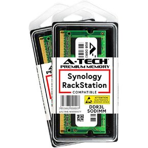 A-Tech 16GB Kit (2x8GB) RAM Compatible for Synology NAS RackStation RS1219+, RS818RP+, RS818+ | DDR3/DDR3L 1600MHz PC3L-12800 Non-ECC Unbuffered SODIMM Memory (Replacement for RAM1600DDR3L-8GBx2)