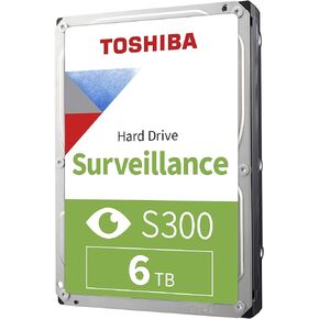Toshiba S300 6TB Surveillance 3.5" Internal Hard Drive – CMR SATA 6 Gb/s 7200 RPM 256MB Cache - HDWT360UZSVAR