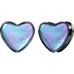 مقاييس أذن من الفولاذ المقاوم للصدأ من COOEAR قطرة ماء على شكل قلب وسدادات نفق متوهجة ونقالات 0 جرام (8 مم)-1 بوصة (25 مم). in Kuwait