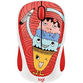 Logitech Doodle Collection M238 Mouse - Optical - Wireless - 3 Button(s) - Triple Scoop
