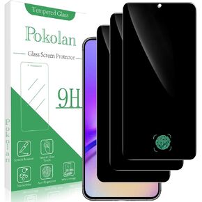 Pokolan [3 Pack Privacy Screen Protector for Samsung Galaxy S25 Plus, Anti Spy Private Tempered Glass Film, Fingerprint Unlocking, Case Friendly, 9H Hardness