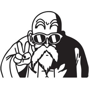 Master Roshi DBZ Character Vinyl Decal Car Laptop Wall Decoration Sticker 5" in x 7.5" in